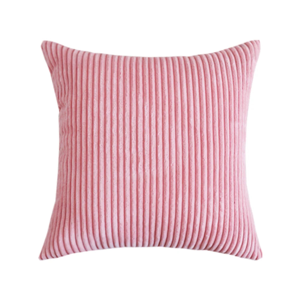 Supersoft Corduroy Cushion Cover Home Decor Pillow Covers Plain Striped Throw Pillow Case for Sofa Bed Living Room Decoration