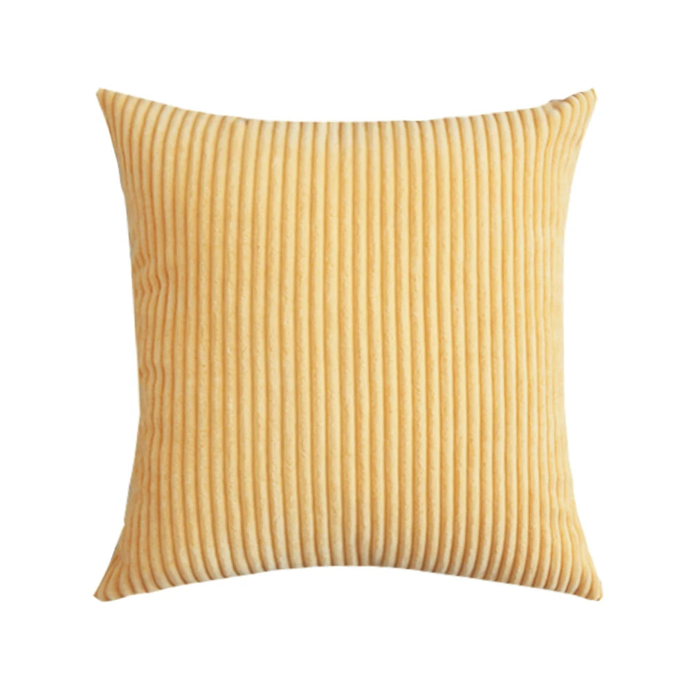 Supersoft Corduroy Cushion Cover Home Decor Pillow Covers Plain Striped Throw Pillow Case for Sofa Bed Living Room Decoration
