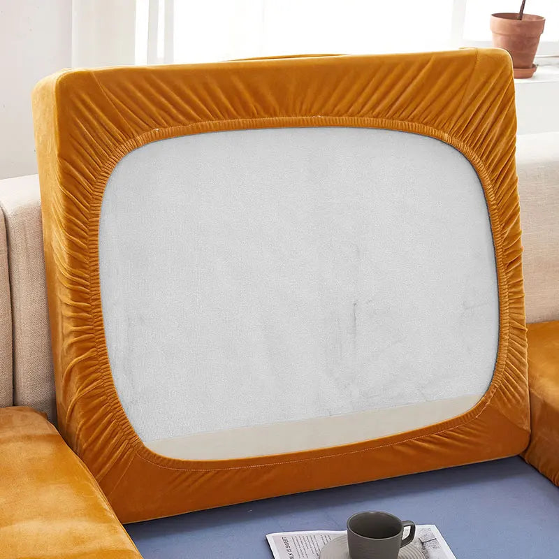 Velvet sofa seat cover cushion cover thick Jacquard solid soft stretch sofa slipcovers funiture protector