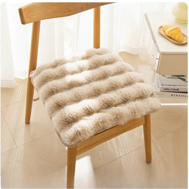 Winter Thickened Plush Student Cushion Seat Cushion Rabbit Velvet Warm Seat Cushion Fart Cushion Office Sedentary Artifact