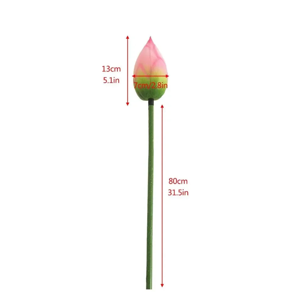 1PC DIY Decoration Artificial Flower New Landscape Long Stem PU Green Plant Artificial Flower Pole Lotus Pod Artificial Lotus