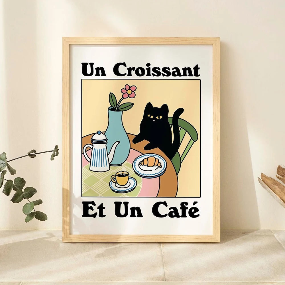 Wash Your Plttle Paws Bathroom Black Cat Wall Art Prints Canvas Painting Poster Picture For Living Bed Room Home Decor