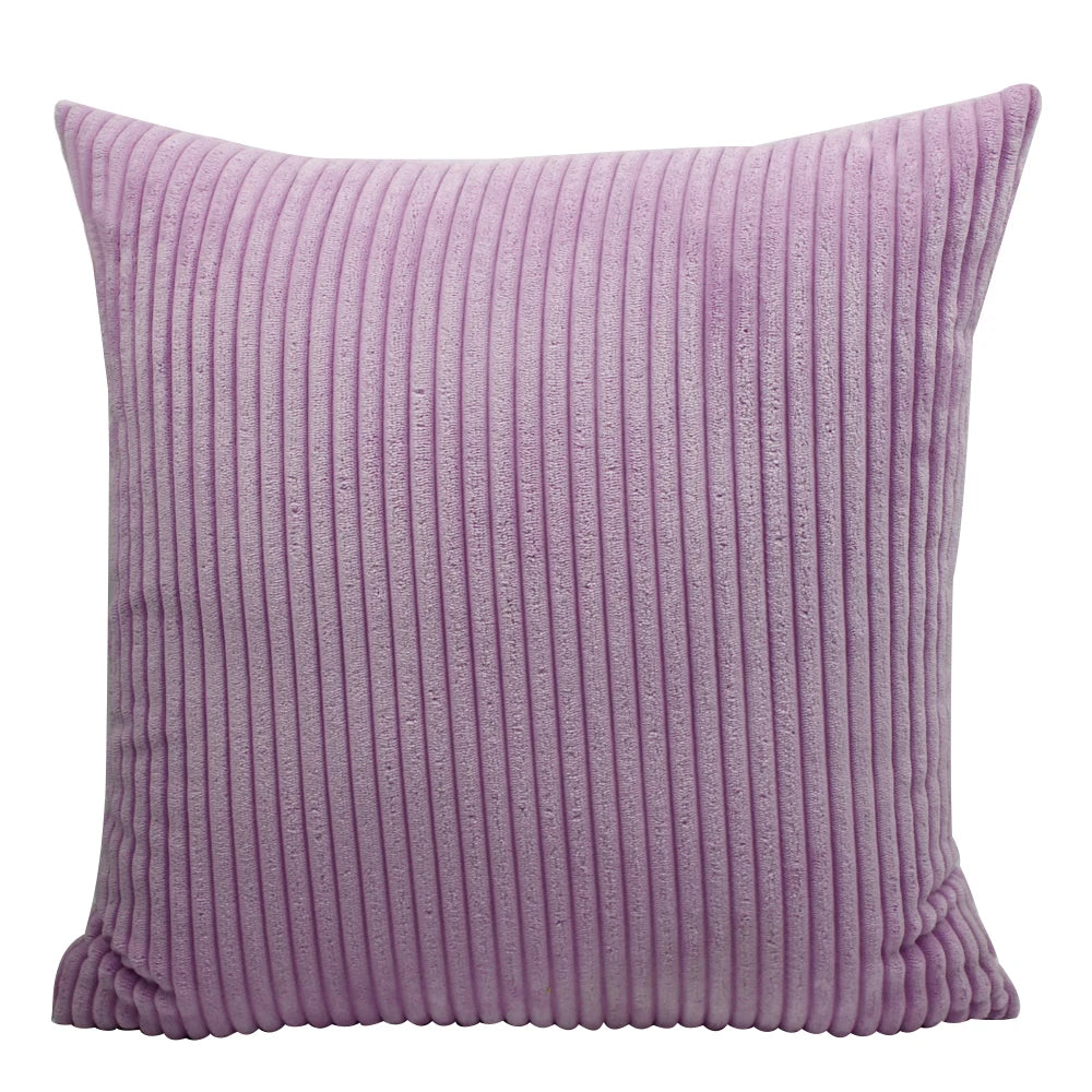 Supersoft Corduroy Cushion Cover Home Decor Pillow Covers Plain Striped Throw Pillow Case for Sofa Bed Living Room Decoration
