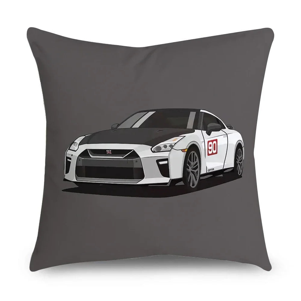 New Sports Car Cushion Cover Full Body Cartoon Pattern Pillow Case for Home Sofa Car Decor Pillowcase 45cm*45cm