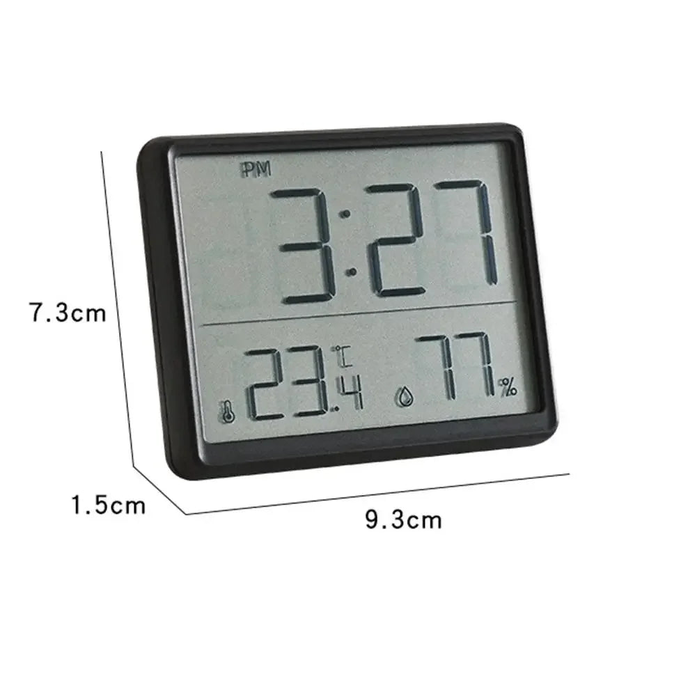 Magnetic LCD Digital Clock Wall Mounted 3.7Inch Refrigerator wall Alarm Clock Ultra Thin Desk Clock for Bedside Living Room