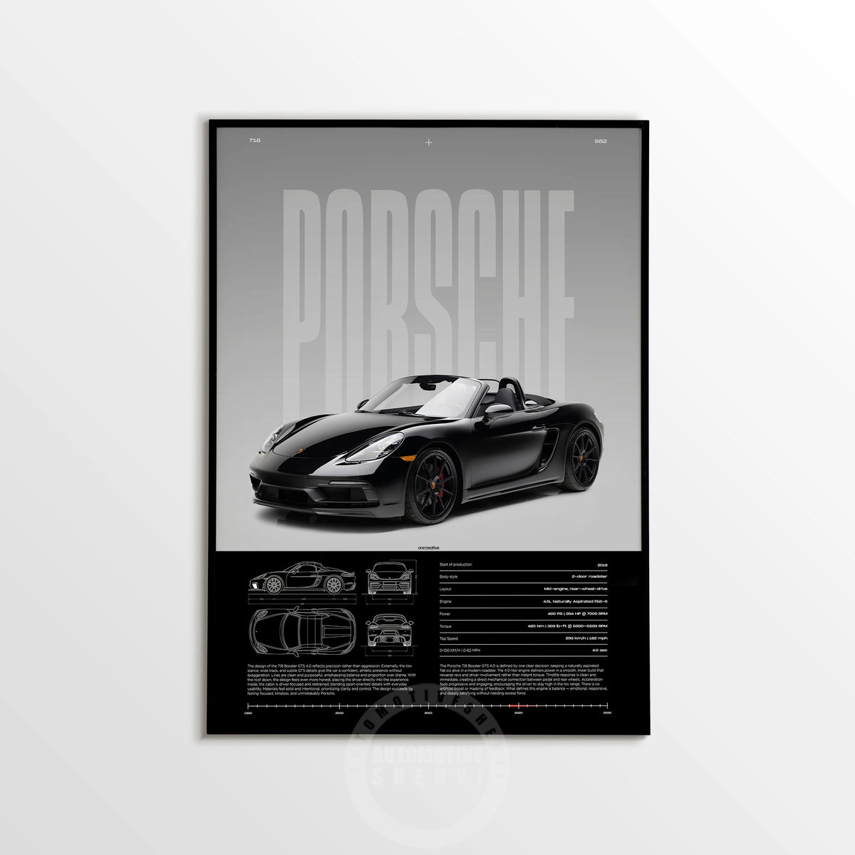 Minimalist 911 Turbo GT3-RS GT4 RS Hyper Car Sports Car Supercar Poster Canvas Painting Motosport Wall Art Pictures Home Decor