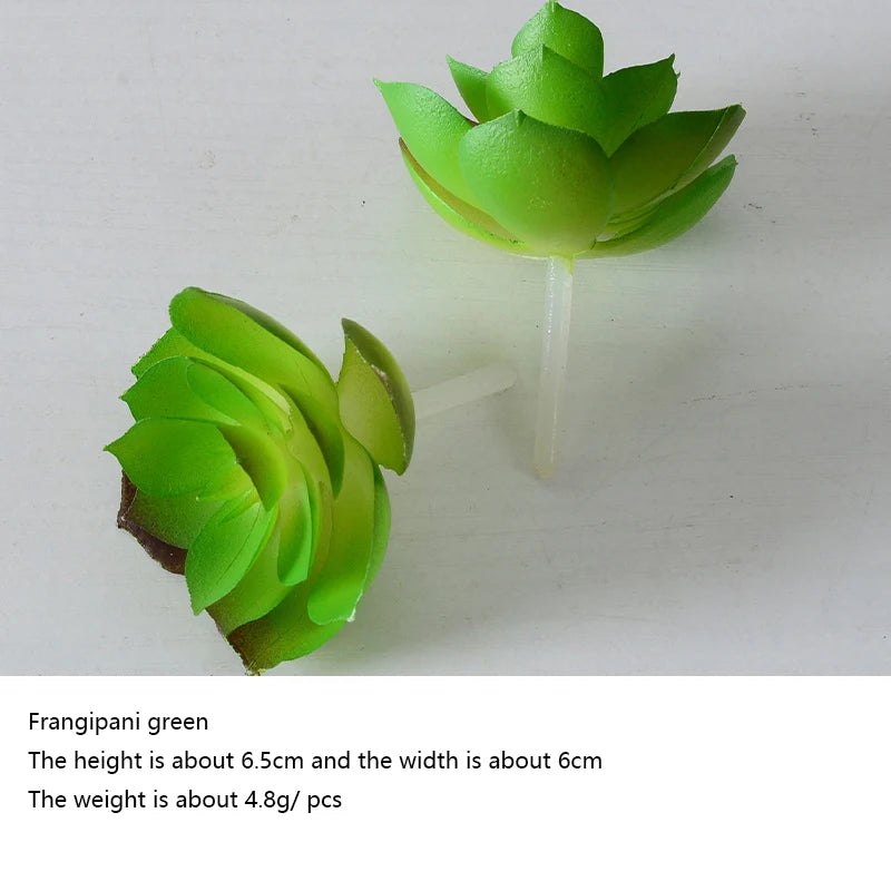 12pcs PVC Succulents Plants Green Faux Succulent Plant for Home Garden Small Bonsai Decor Flower Desktop Plants