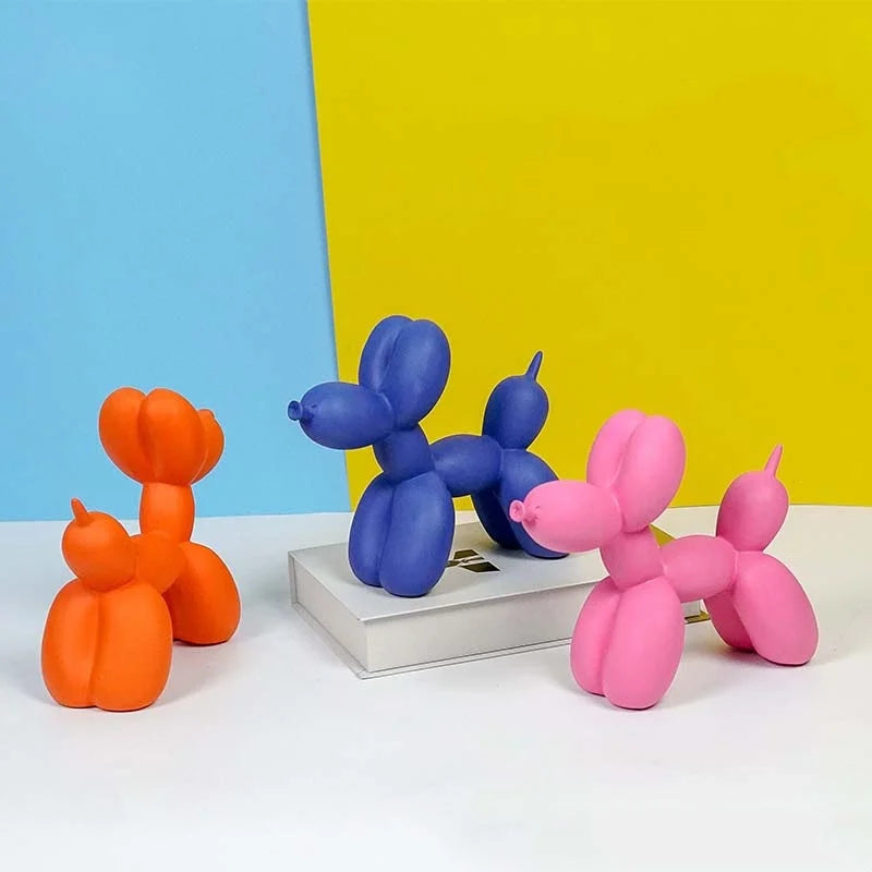 Mat Balloon Dog Nordic Figurine Animals Statue Sculpture Cake Art Electroplating Small Antiskid Decorations Living Dessert Party