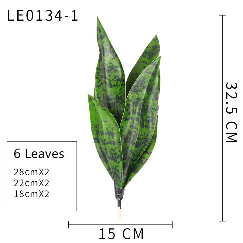 Artificial Succulents Plants House Decoration Accessori Tropical Fake Long Leaf Bonsai Hotel Party Home Decor Photo Props