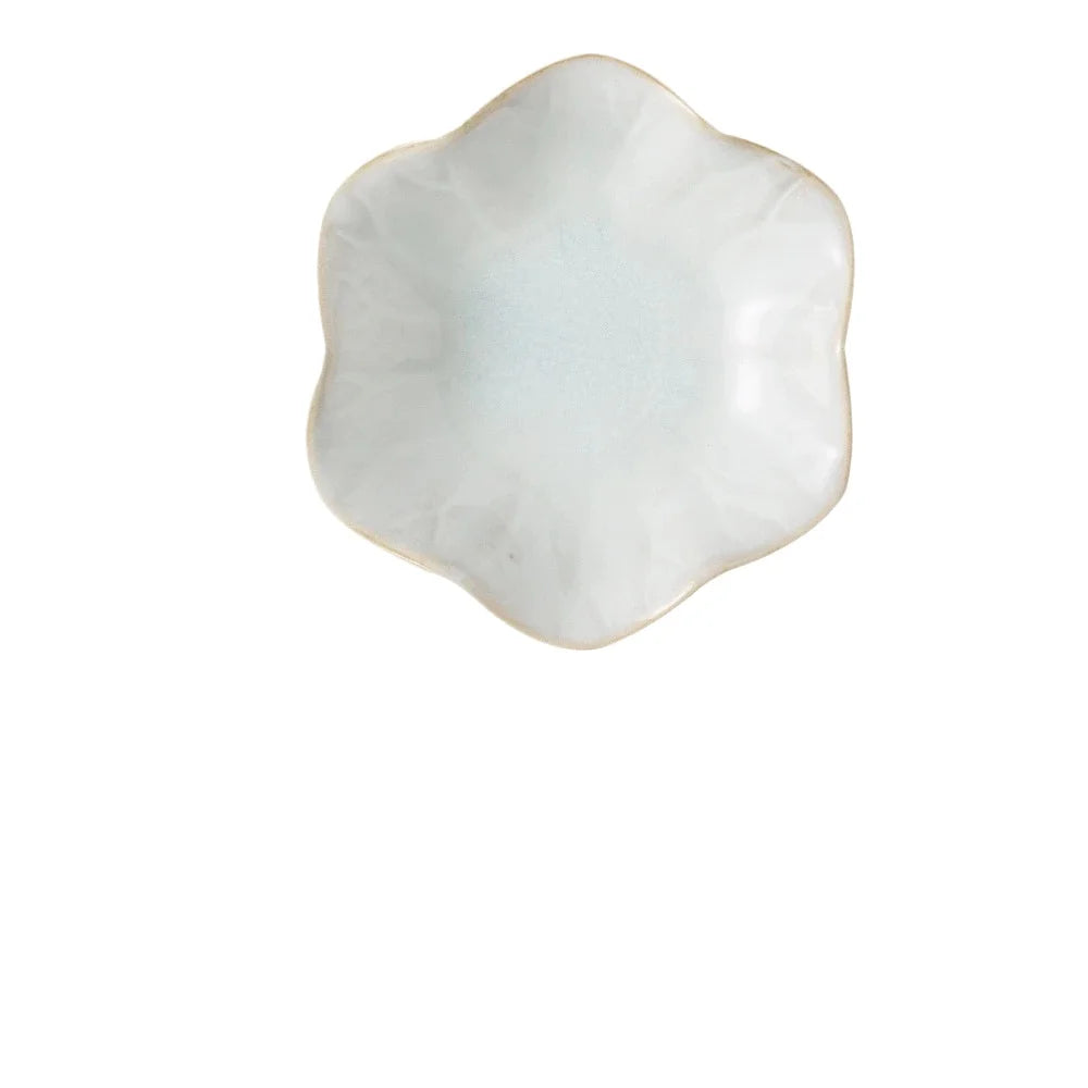 Creative and Minimalist Style Jewelry Tray Home Snack Dish Flavor Dish Ceramic Lotus Decoration Plate and Decorative Display