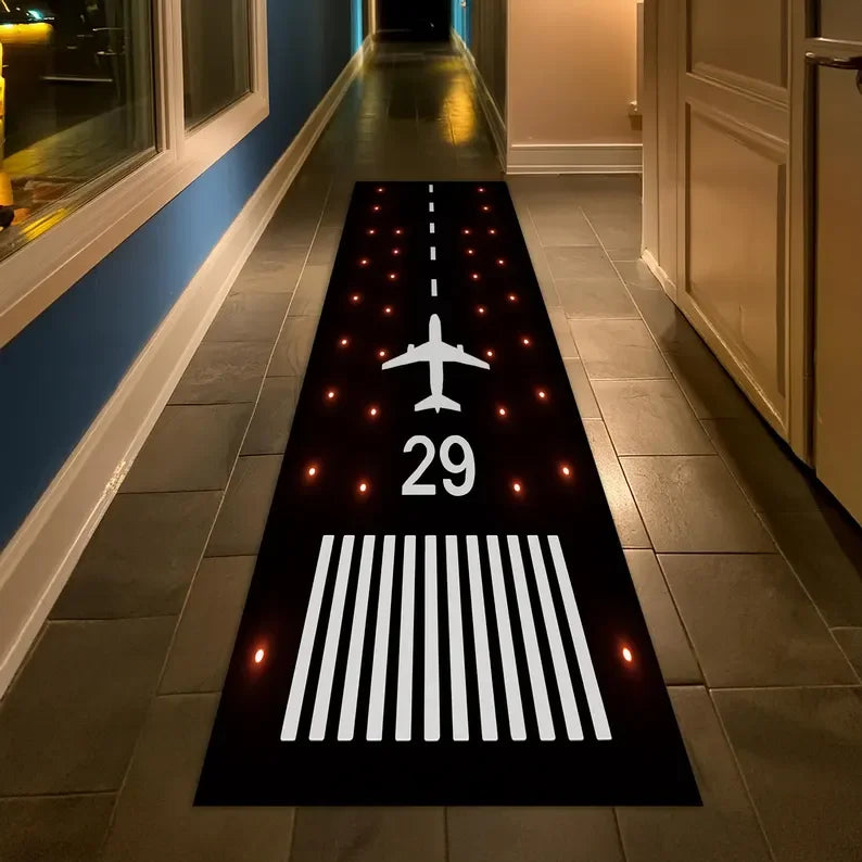 Runway Rug Aviation Airport Track Design Living Room Bedroom Mats Home Decoration Carpet