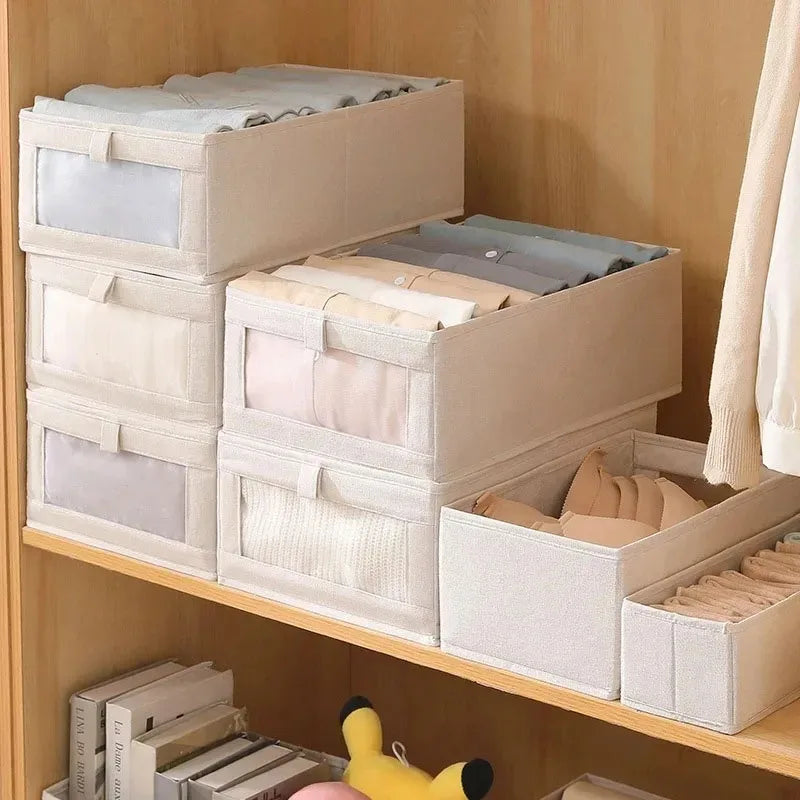 1Pcs Pants Storage Box Clothes Organizers of Cabinets and Drawers Fabric Foldable Boxes for Bedroom Wardrobe Organization Home 
