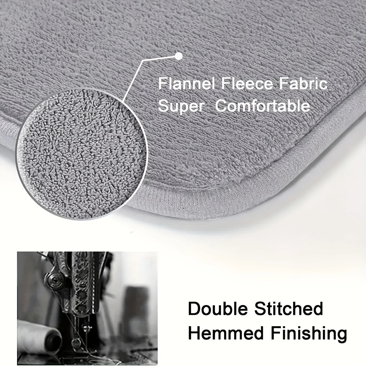 Kitchen Runner Rug Long Cozy Plush Flannel Carpet Water Absorbent Floor Mat for Bathroom Entrance