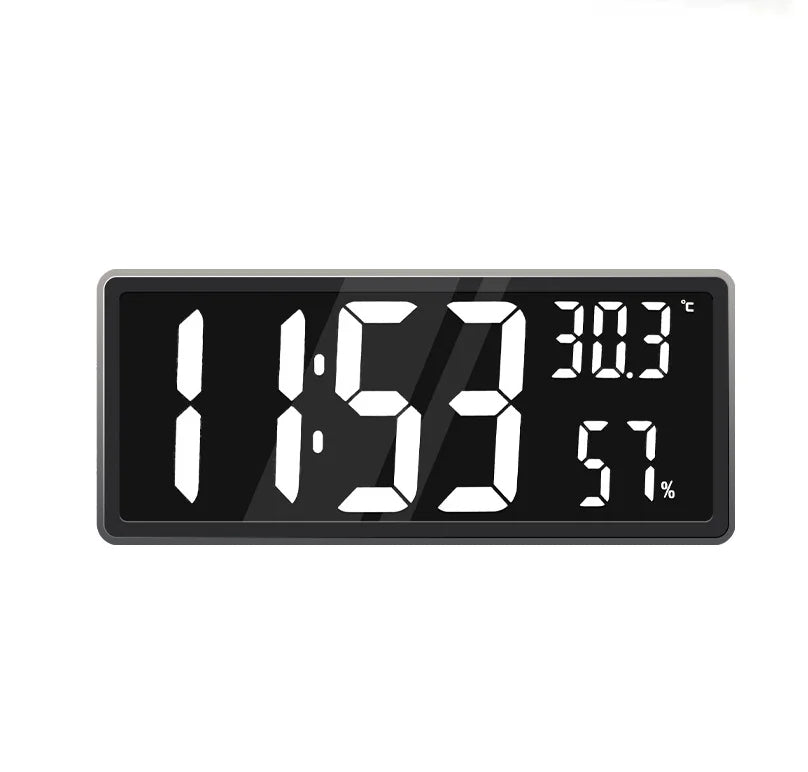 1PC Super Large Screen Wall Mount Clock, Hanging Stand Optional BIG BOWL Clock Living Room LED Digital Clock for Home Decor