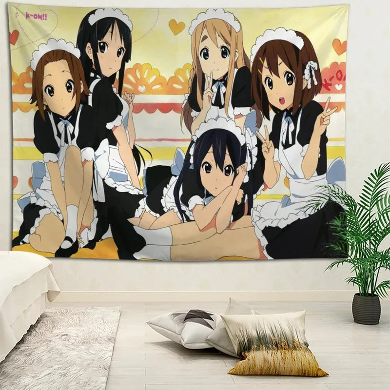 VIKAMA Anime Music Band Tapestry Ideal for Bedroom Headboard Living Room Backdrop Dorm Room Decor and Music Studio Makeover