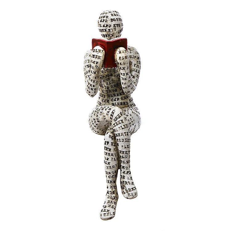 The Reading Woman Abstract Statues Sculptures Yoga Figurine Nordic Living Room Home Decor Decoration Maison Desk Ornaments