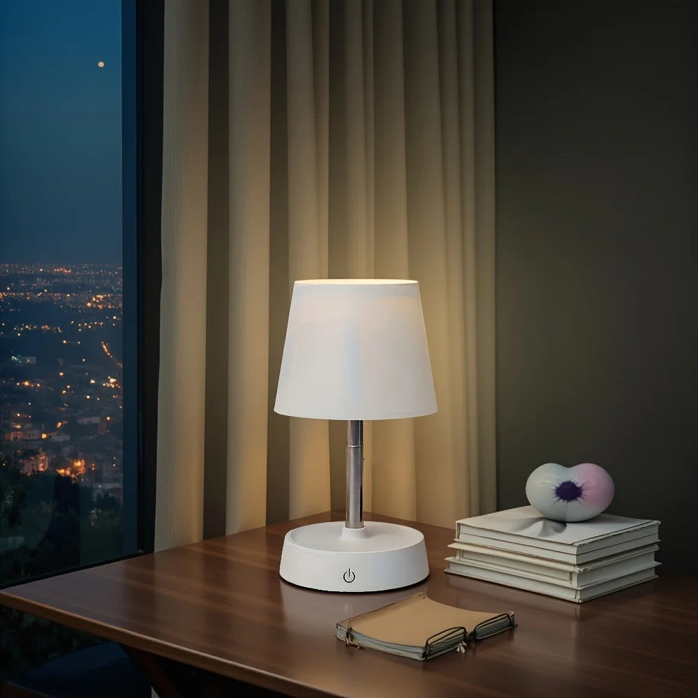 Portable Rechargeable LED Desk Lamp with USB Port, Touch Control Night Light for Bedroom, Camping, Outdoor Use – Modern Mini Tab