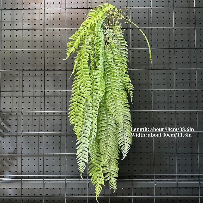 1PC Artificial Hanging Green Plants Fake Rattan Wall Hanging Plastic Vine for Home Garden Restaurant Decoration Soft Landscaping