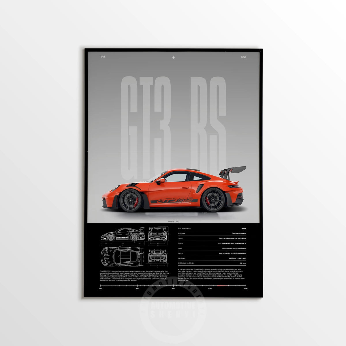 Minimalist 911 Turbo GT3-RS GT4 RS Hyper Car Sports Car Supercar Poster Canvas Painting Motosport Wall Art Pictures Home Decor