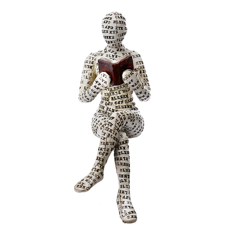 The Reading Woman Abstract Statues Sculptures Yoga Figurine Nordic Living Room Home Decor Decoration Maison Desk Ornaments