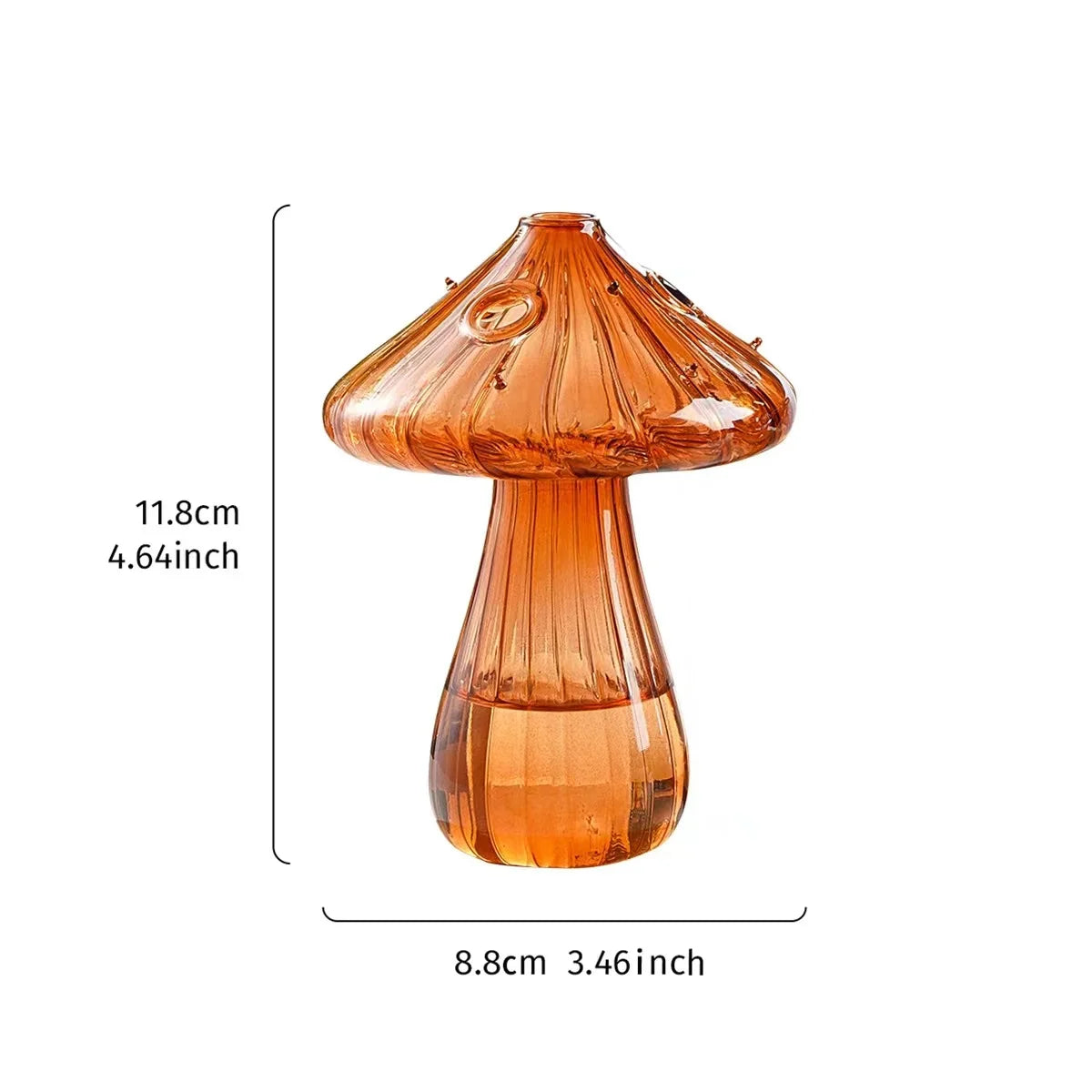 Mushroom Glass Vase Set - Mini Propagation Terrarium for Plants & Flowers | Cute Home/Office Decor, Indoor Plant Gift for Women
