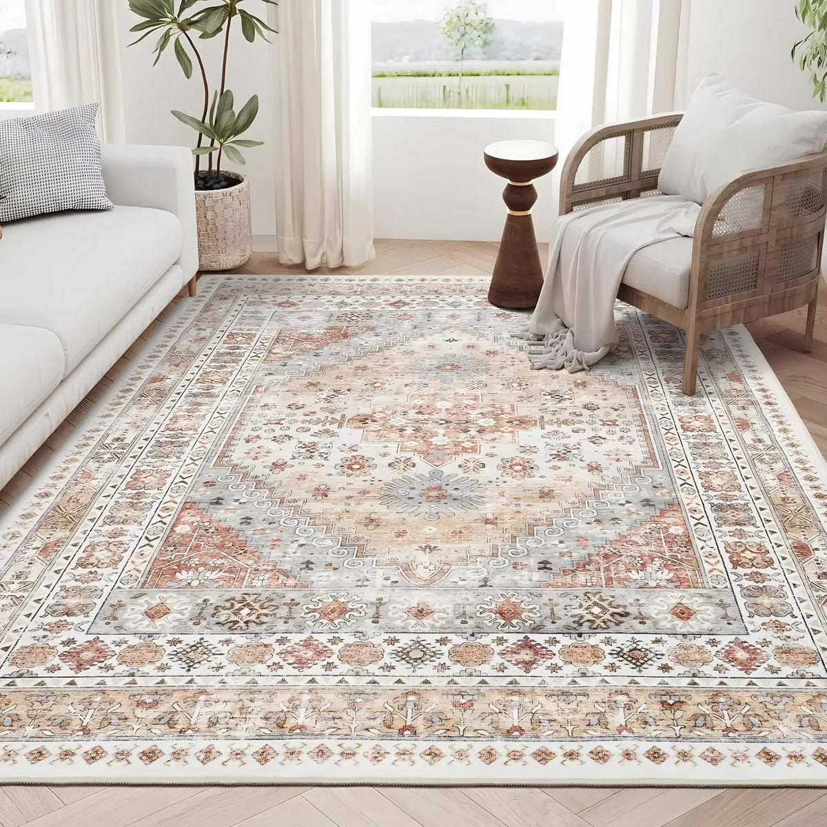 Bohemia Style Soft Flannel Carpet Large Size Living Room Bedroom Non-slip Rugs Sofa Coffee Table Blanket Kids Room Mat