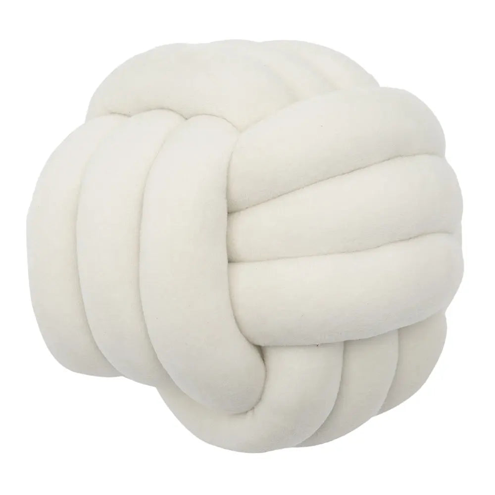 Warm Nordic Style Round Pillow Cushion Velvet Knotted Cushion Solid Baby Rest Sleep Dolls Stuffed Kid Adult Bedroom Decor