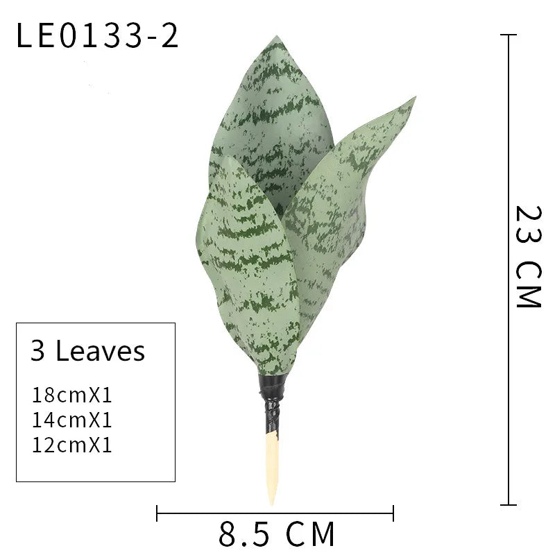 Artificial Succulents Plants House Decoration Accessori Tropical Fake Long Leaf Bonsai Hotel Party Home Decor Photo Props
