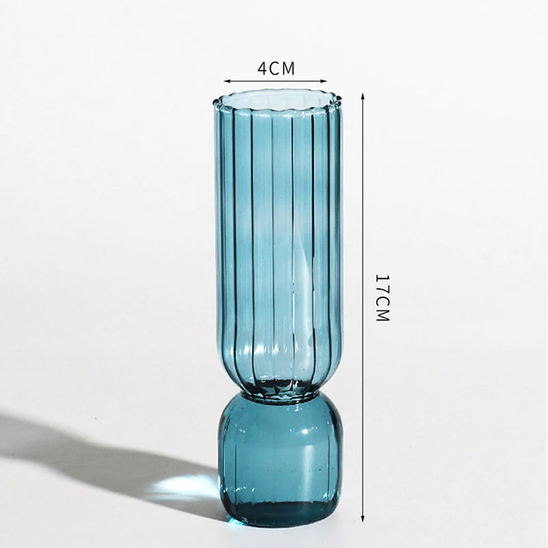Nordic Glass Vase Small Glass Vases Flower Arrangement Home Decoration Accessories Modern Living Room Glass Ornament