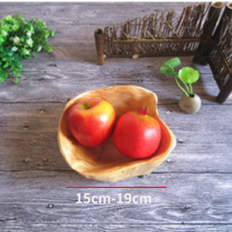 Handmade Natural Wood Fruit Tray, Wooden Bowl, Irregular Snack, Sushi Bread, Dessert, Candy Plate, Salad Trays, Home Decoration