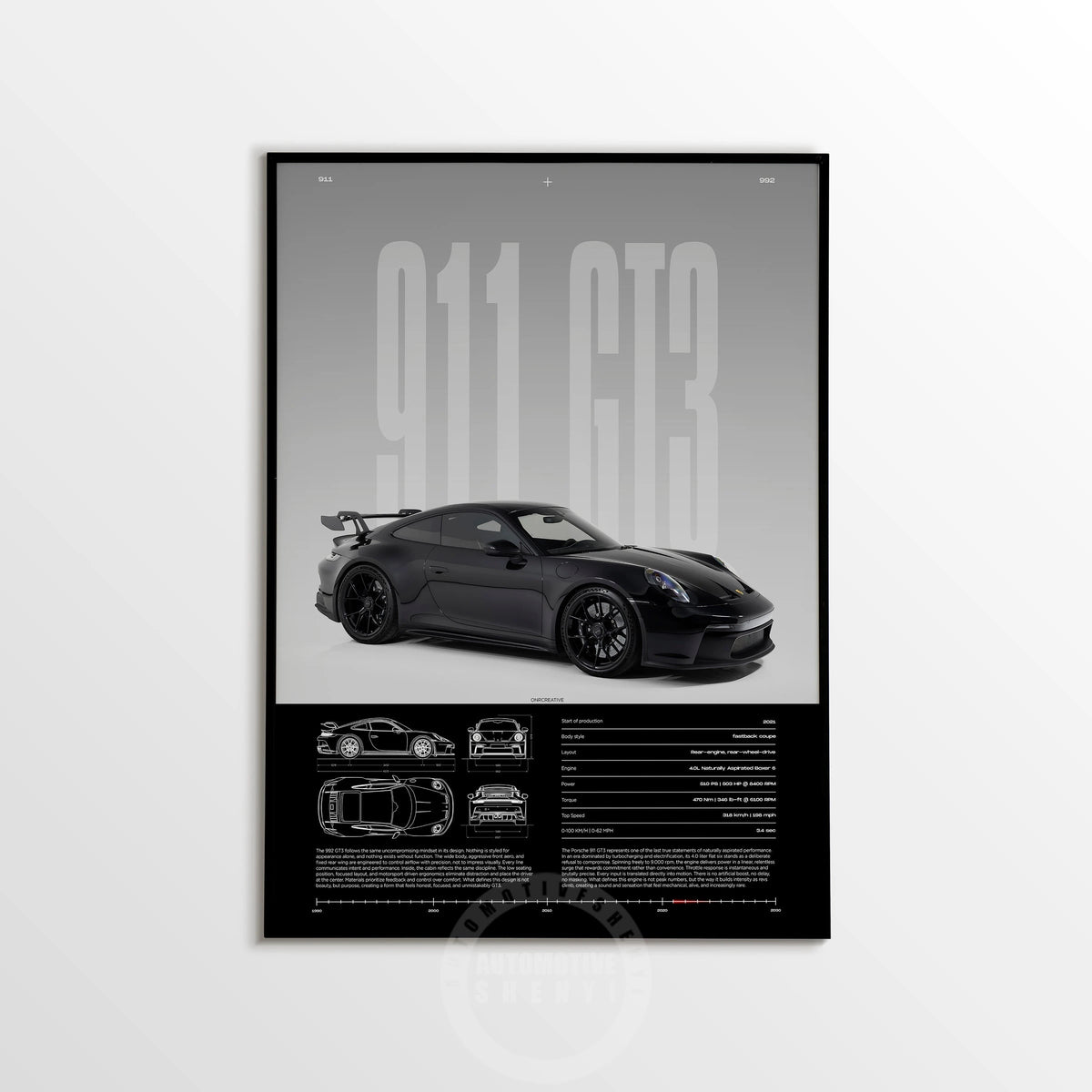 Minimalist 911 Turbo GT3-RS GT4 RS Hyper Car Sports Car Supercar Poster Canvas Painting Motosport Wall Art Pictures Home Decor