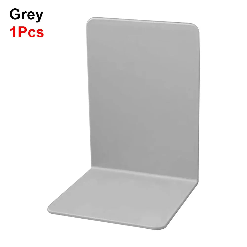 1/2Pcs L-Shaped Simple Bookend Thickened Decorative Desk Bookshelf with Anti-slip Design Plastic Book Stoppers Holders