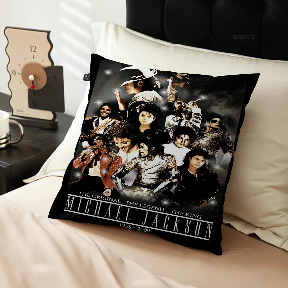 Musicians And Singers Michael Jackson Personalized Picture Text Home Decorative Pillows Household Gifts 45x45cm