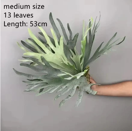 New Artificial Deer Antler Leaves Pteridophyte Artificial Flower Succulents Plants for Home Wedding Outdoor Floor Decoration
