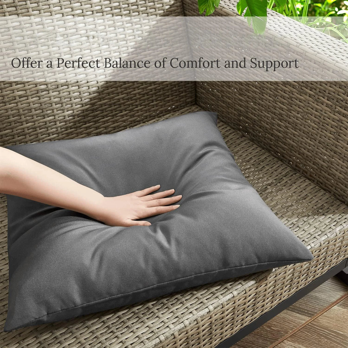 1pc Outdoor Waterproof Throw Pillow Covers Decorative Square Cushion Case Patio Pillows for Couch Room Decor