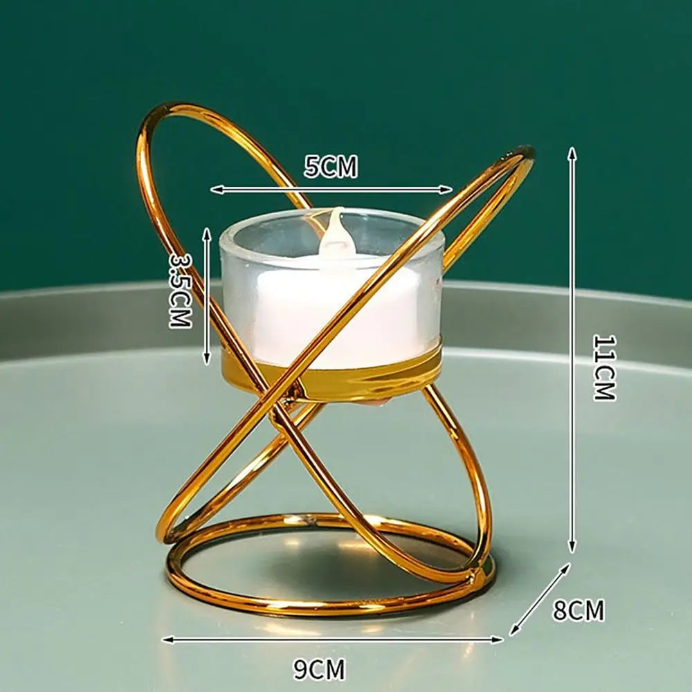 Metal Candlestick Holder Iron Candle Holders for Romantic Candlelight Dinner Props Table Decoration Retro Bedroom Ornaments