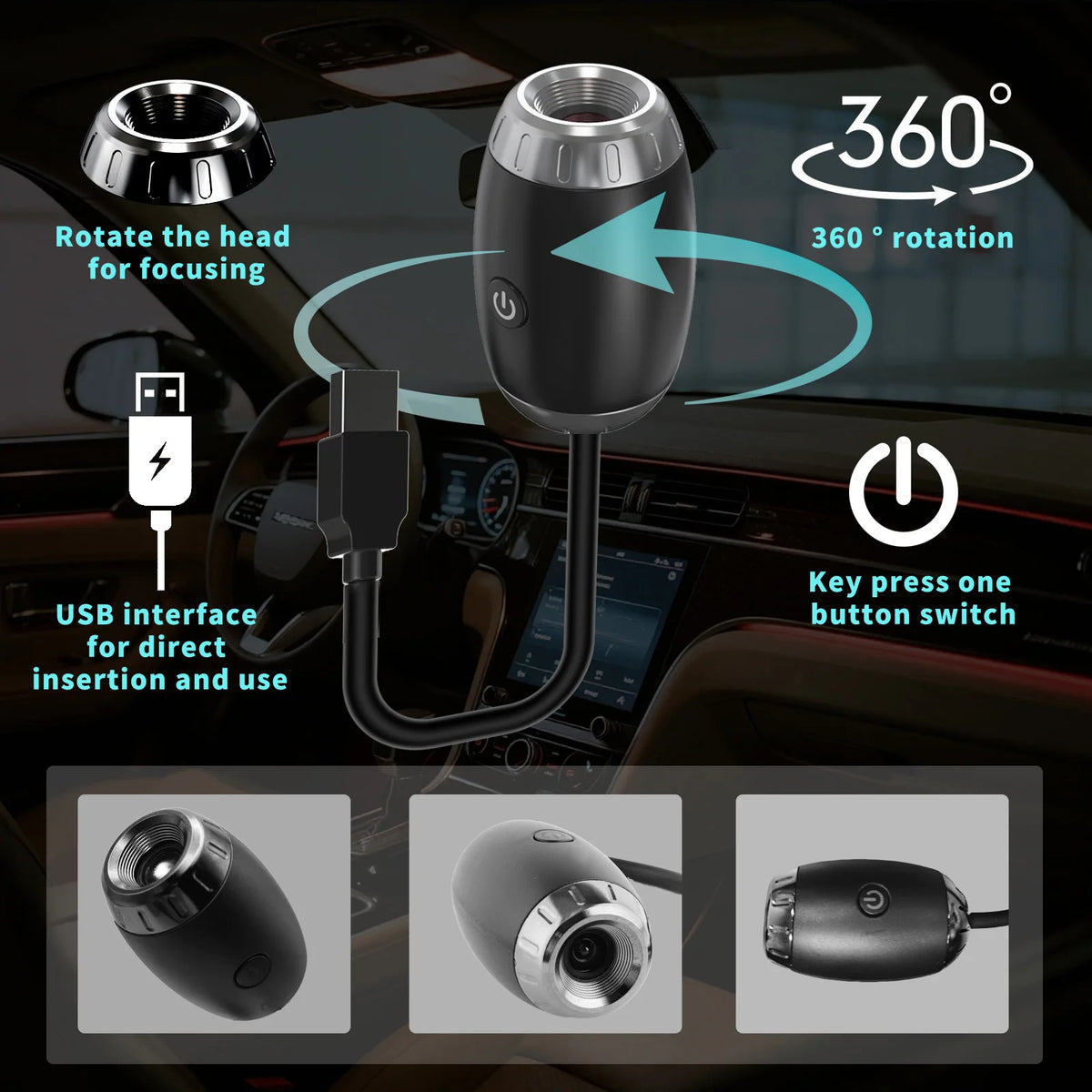 Galaxy Projector USB Night Light Car Mood Lights LED Starry Star Lamp Party Cool Stuff For Room Bedroom Home Gaming Decor