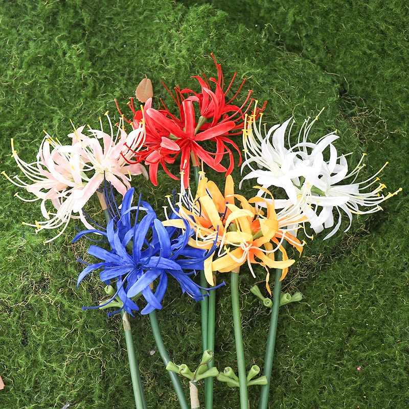 Luxury Long Branch Higan Flower Silk Weathered Orchid Flower Artificial Wedding Christmas Home Garden Decoration Arrangement
