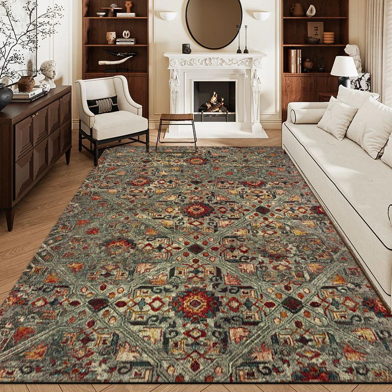 Retro Carpet for Living Room Persian Boho Decor for Room Balcony Rug Large Luxury Bed Room Decoration Home Mats Bedside