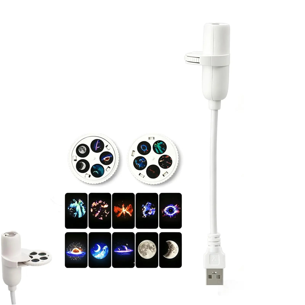 Mini USB Galaxy Star Projector Light 360° Adjustable Night Light Atmosphere Lights For Bedroom Romantic Night Birthday Party Use