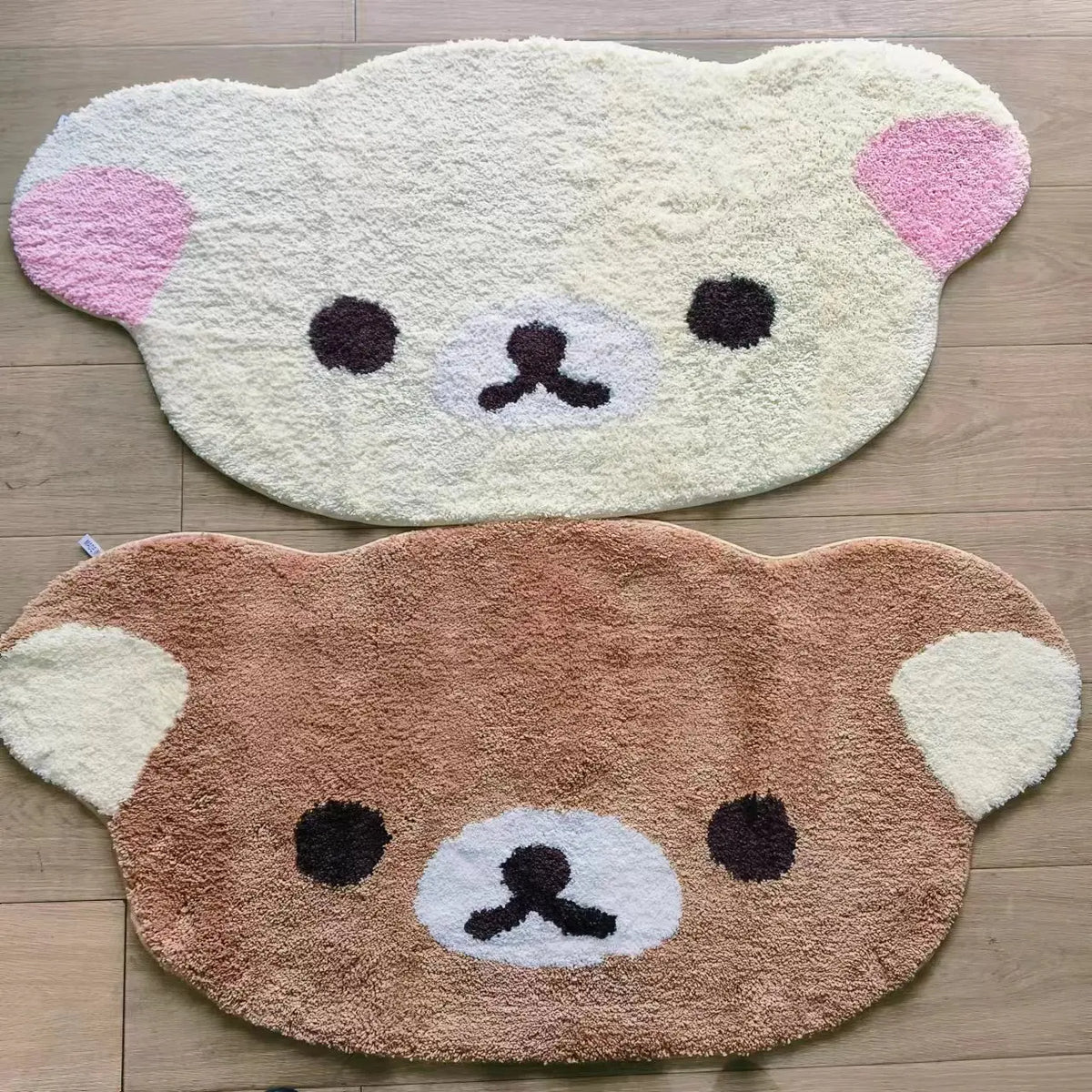 Cartoon Rilakkumas Turftd Rug Kawaii Korilakkuma Bear Floor Mat Bedroom Chair Bedside Lounge Rug Bathroom Doormat Home Decor