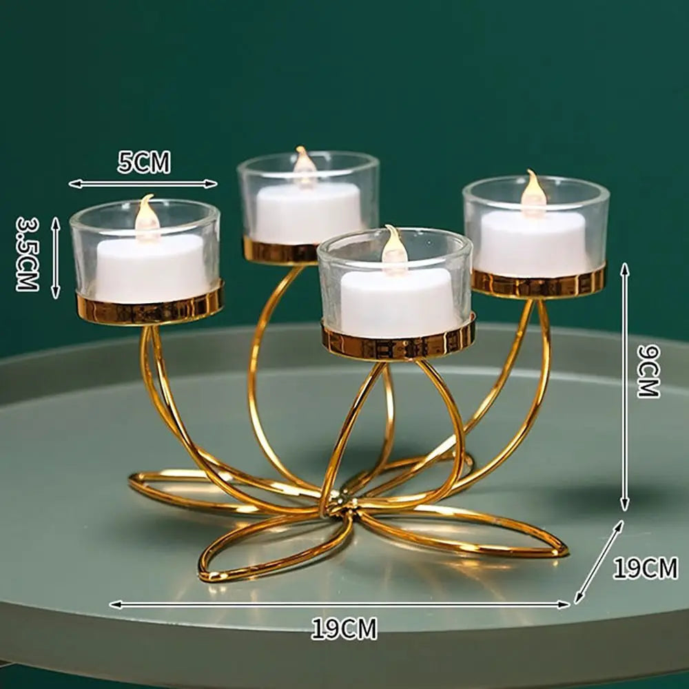 Metal Candlestick Holder Iron Candle Holders for Romantic Candlelight Dinner Props Table Decoration Retro Bedroom Ornaments