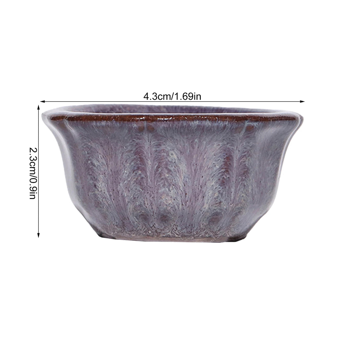 Chinese Style Bonsai Pots Breathable Stoneware Bonsai Pots With Holes Chinese Style Bonsai Flowerpot Ceramic Crafts for Garden
