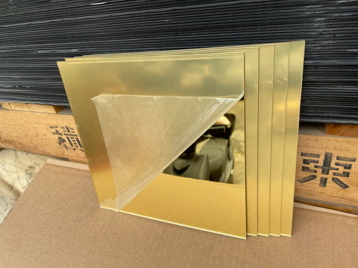 200*200*1.6MM Light Gold Acrylic Mirror Sheet Harmless For Wedding Coaster Display Photo Props Home Hotel Wall DIY Decor Board