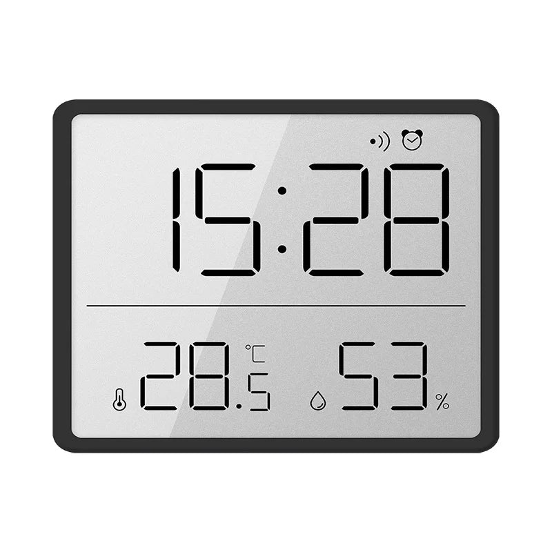 Magnetic LCD Digital Clock Wall Mounted 3.7Inch Refrigerator wall Alarm Clock Ultra Thin Desk Clock for Bedside Living Room
