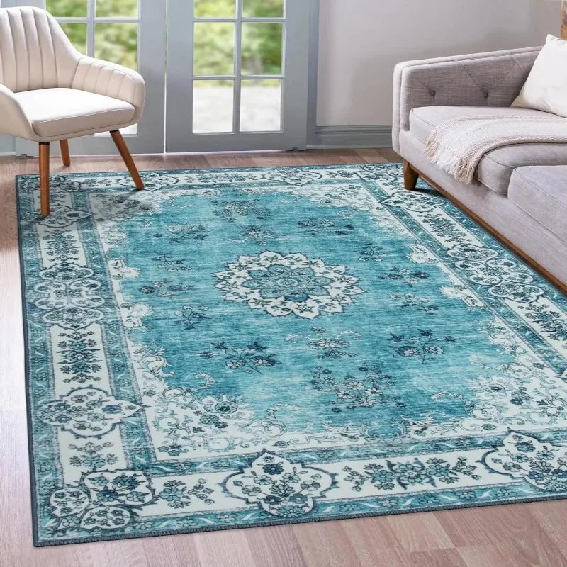 Bohemia Style Soft Flannel Carpet Large Size Living Room Bedroom Non-slip Rugs Sofa Coffee Table Blanket Kids Room Mat