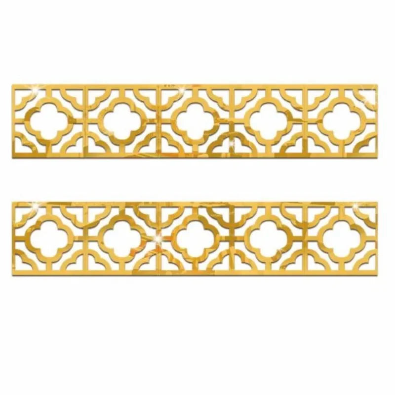 3D 5/10CM Square Self Adhesive Waist Line Mirror Sticker Wall Stickers for Living Room Ceiling Edge Strip Corner Line Wall Decor