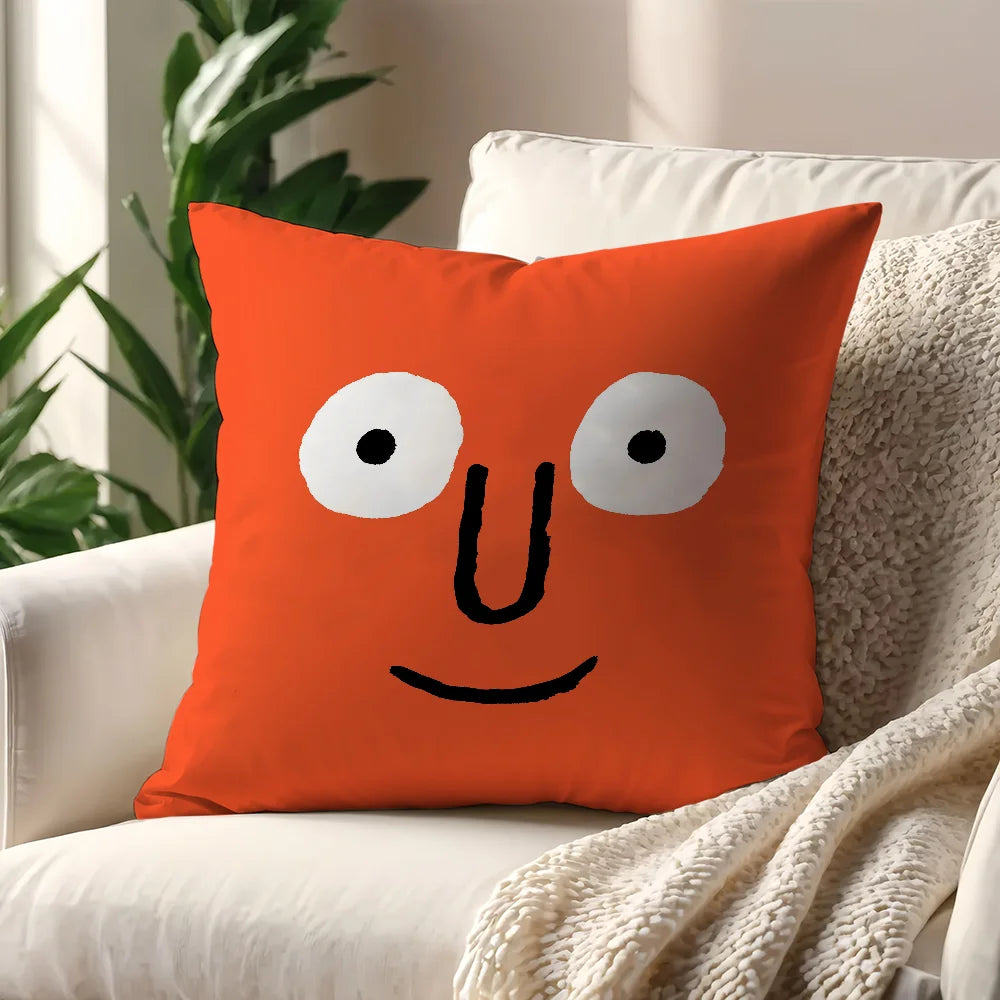 Art Funny Aesthetic J-ean J-ullien cushion cover Pillow Cover Decoration Room Home Sofa living Office Car Nordic Simplicity