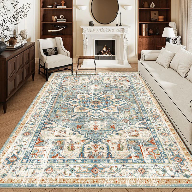 Retro Carpet for Living Room Persian Boho Decor for Room Balcony Rug Large Luxury Bed Room Decoration Home Mats Bedside