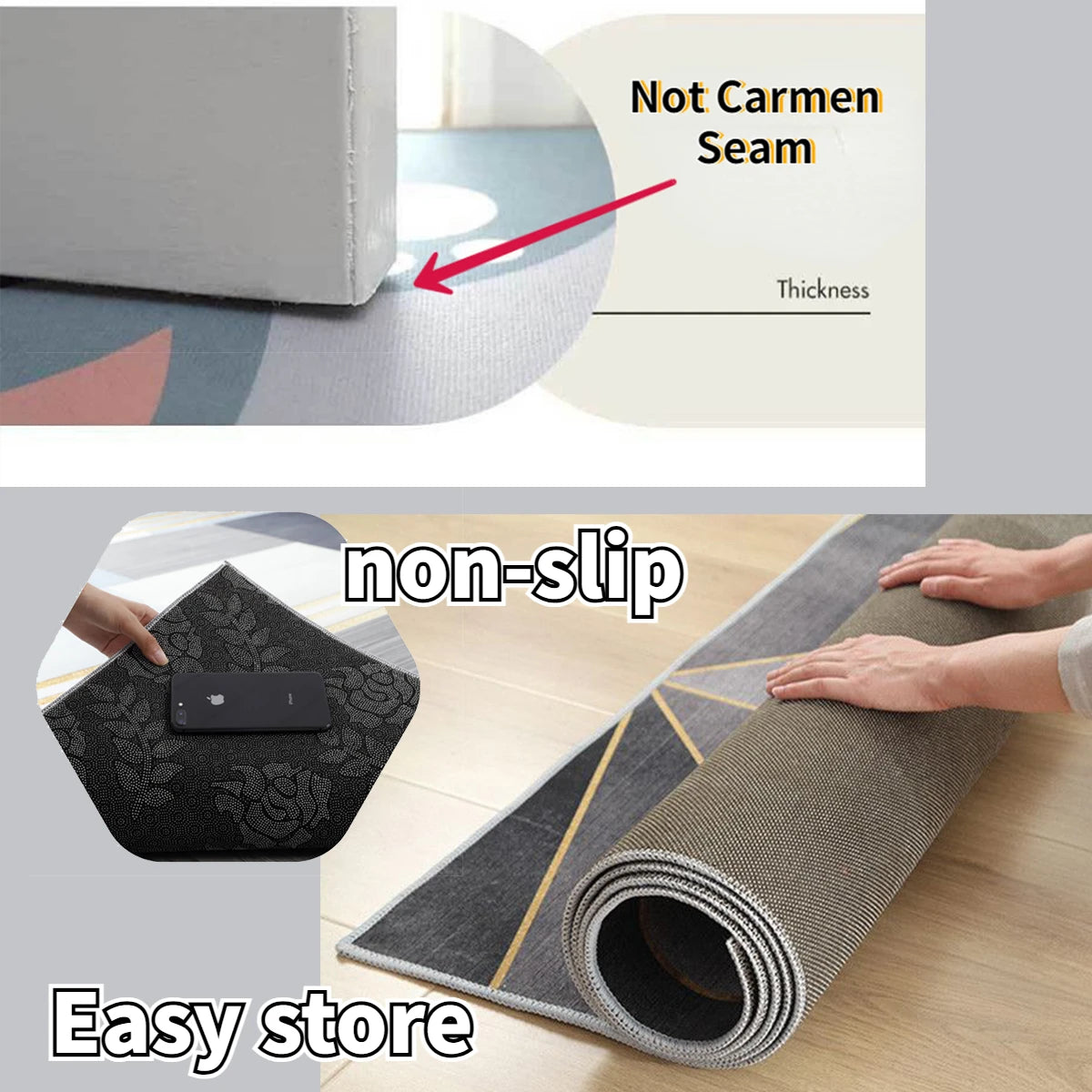 Retro Carpet for Living Room Persian Boho Decor for Room Balcony Rug Large Luxury Bed Room Decoration Home Mats Bedside